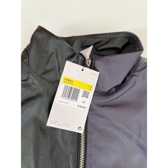 Nike Women’s Air Jordan Full Zip Jacket Black/Purple DJ2716-010 Size S NWT - Picture 3 of 12
